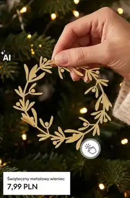 Sinsay Świąteczny metalowy wieniec oferta