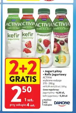 Intermarche Jogurt pitny wiśnia jabłko Activia oferta