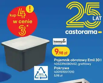 Castorama Pojemnik obrotowy Emil 30l oferta