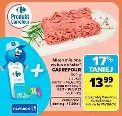 Carrefour Market Mięso mielone wołowe ekstra Carrefour oferta