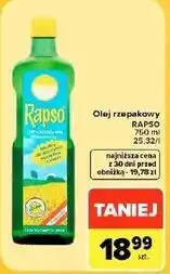 Carrefour Market Olej rzepakowy Rapso oferta