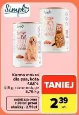 Carrefour Market Karma mokra dla psa, kota Simpl oferta
