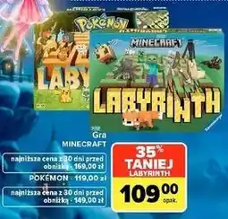 Carrefour Market Gra planszowa Ravensburger LABYRINTH Minecraft / Pokémon oferta