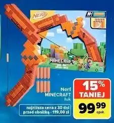 Carrefour Market Wyrzutnia łuk Nerf MINECRAFT oferta