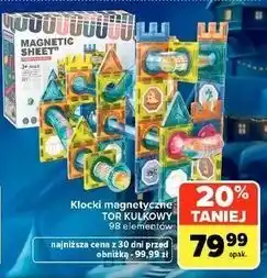 Carrefour Market Klocki magnetyczne TOR KULKOWY 98 elementów MAGNETIC SHEET oferta