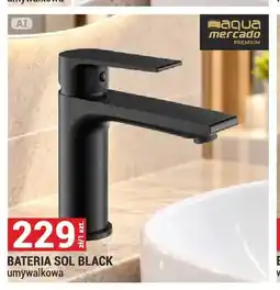 Merkury Market Bateria umywalkowa Sol Black Aqua Mercado oferta
