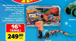 Carrefour Mechaniczny wąż RC zdalnie sterowany Let's Race Slither N'strike Hot Wheels pojazd wyrzutnia oferta