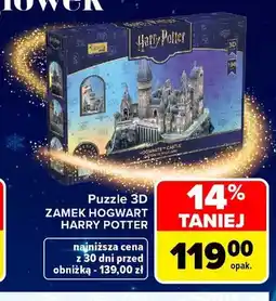 Carrefour Puzzle 3D Zamek Hogwart Harry Potter oferta