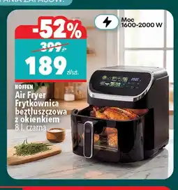Biedronka frytkownica beztłuszczowa z okienkiem 8 l czarna Hoffen oferta