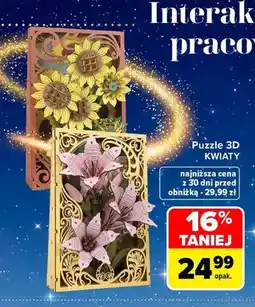 Carrefour Puzzle 3D kwiaty oferta