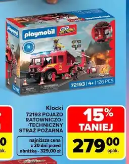 Carrefour Klocki 72193 pojazd ratowniczo-techniczny straż pożarna Playmobil oferta