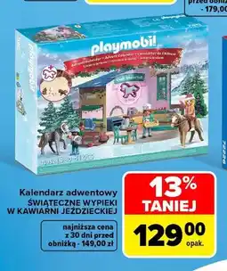 Carrefour Kalendarz adwentowy świąteczne wypieki w kawiarni jeździeckiej Playmobil oferta