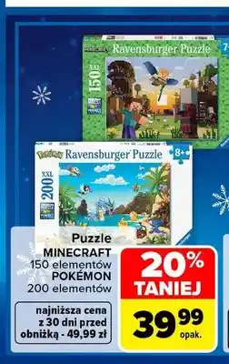 Carrefour Puzzle Minecraft 150 elementów Ravensburger oferta