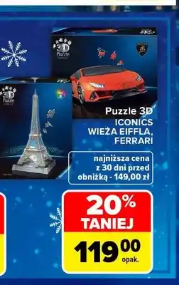 Carrefour Puzzle 3D Iconics Wieża Eiffla Ravensburger oferta
