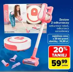 Carrefour Zestaw 2 odkurzaczy odkurzacz robot odkurzacz szczotkowy oferta