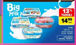 Carrefour Lody Big Milk różne rodzaje oferta