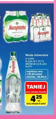 Carrefour Woda mineralna gazowana w szkle 6-pak Muszynianka oferta