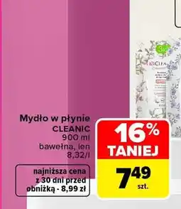 Carrefour Mydło w płynie bawełna Cleanic oferta