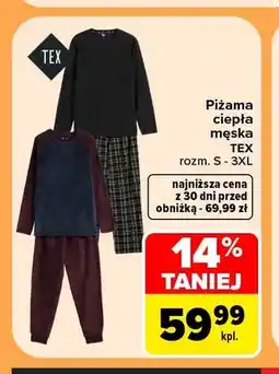 Carrefour Piżama ciepła męska TEX oferta