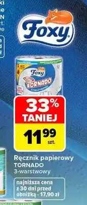 Carrefour Ręcznik papierowy Tornado 3-warstwowy Foxy oferta
