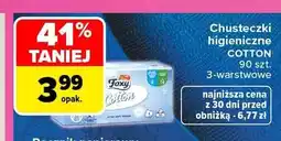 Carrefour Chusteczki higieniczne Cotton 3-warstwowe Foxy oferta