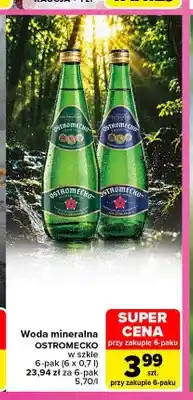 Carrefour Woda mineralna gazowana w szkle Ostromecko oferta