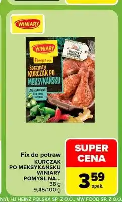 Carrefour Fix do potraw kurczak po meksykańsku Winiary Pomysł na oferta