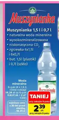 Carrefour Woda mineralna gazowana 6-pak Muszynianka oferta