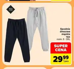 Carrefour Spodnie dresowe męskie TEX oferta