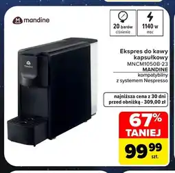 Carrefour Ekspres do kawy kapsułkowy MNCM1050B-23 Mandine oferta