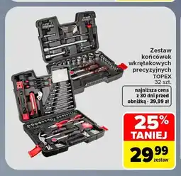 Carrefour Zestaw końcówek wkrętakowych precyzyjnych Topex 32 szt oferta
