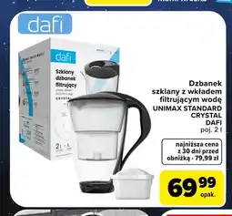 Carrefour Dzbanek szklany z wkładem filtrującym wodę Unimax Standard Crystal Dafi oferta