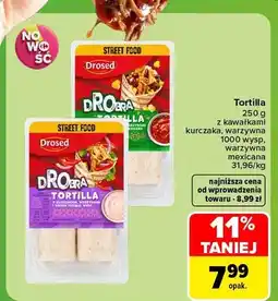 Carrefour Tortilla z kawałkami kurczaka warzywna mexicana Drosed oferta