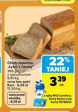 Carrefour Chleb pszenno-żytni z formy oferta