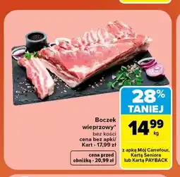 Carrefour Boczek wieprzowy bez kości oferta