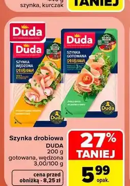Carrefour Szynka drobiowa wędzona Duda oferta