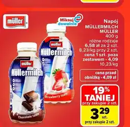 Carrefour Napój Müllermilch czekoladowy Müller oferta