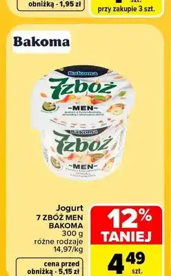 Carrefour Jogurt 7 Zbóż Men Bakoma oferta