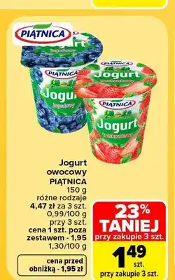 Carrefour Jogurt owocowy Piątnica oferta