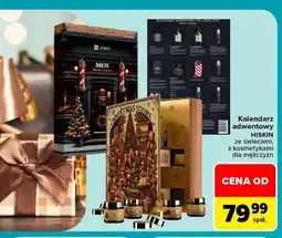 Carrefour Kalendarz adwentowy ze świecami, z kosmetykami dla mężczyzn Hiskin oferta