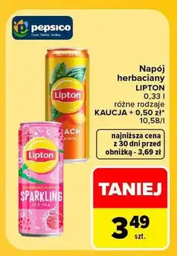Carrefour Napój herbaciany Lipton Peach oferta