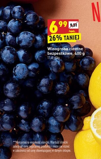 Biedronka Winogrono ciemne 400g oferta