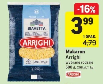 Intermarche Makaron Arrighi różne rodzaje 500g oferta