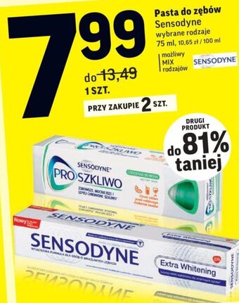 Intermarche Pasta do zębów Sensodyne 75ml oferta