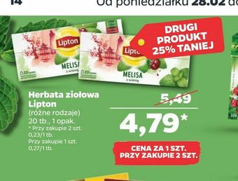 Netto Herbata ziołowa Lipton oferta