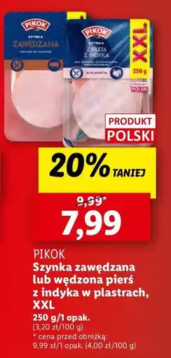 Lidl Szynka z fileta z indyka 1 SZT 250 G oferta
