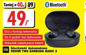 Media Expert Słuchawki dokanałowe Redmi TWS Earbuds Basic 2 oferta