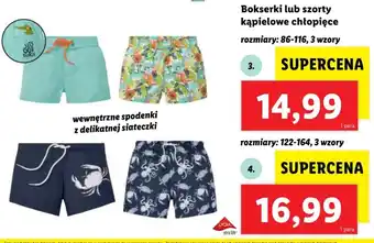 Lidl Bokserki lub szorty kąpielowe chłopięce rozmiary 122-164 oferta