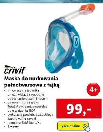 Maska do nurkowania pełnotwarzowego z fajką