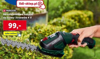 Lidl Akumulatorowe nożyce do trawy i krzewów 4V oferta
